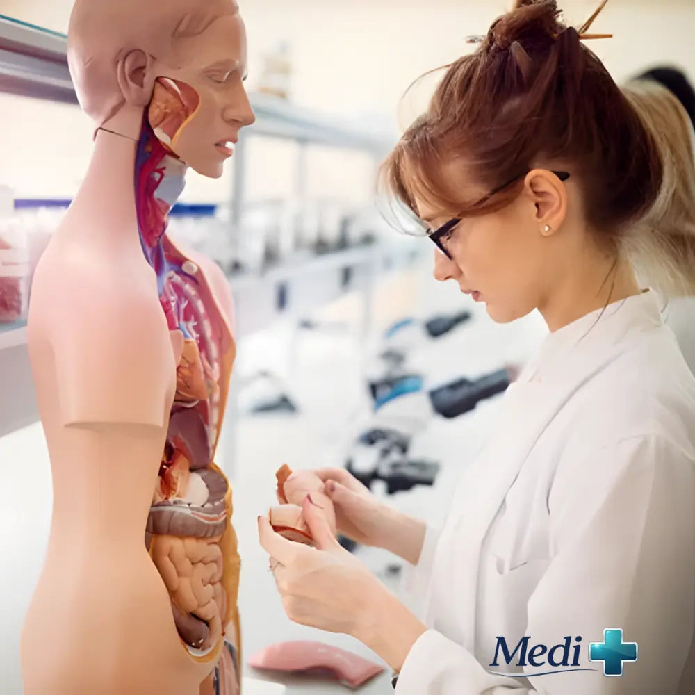 Anatomical models used in medical school anatomy training for students