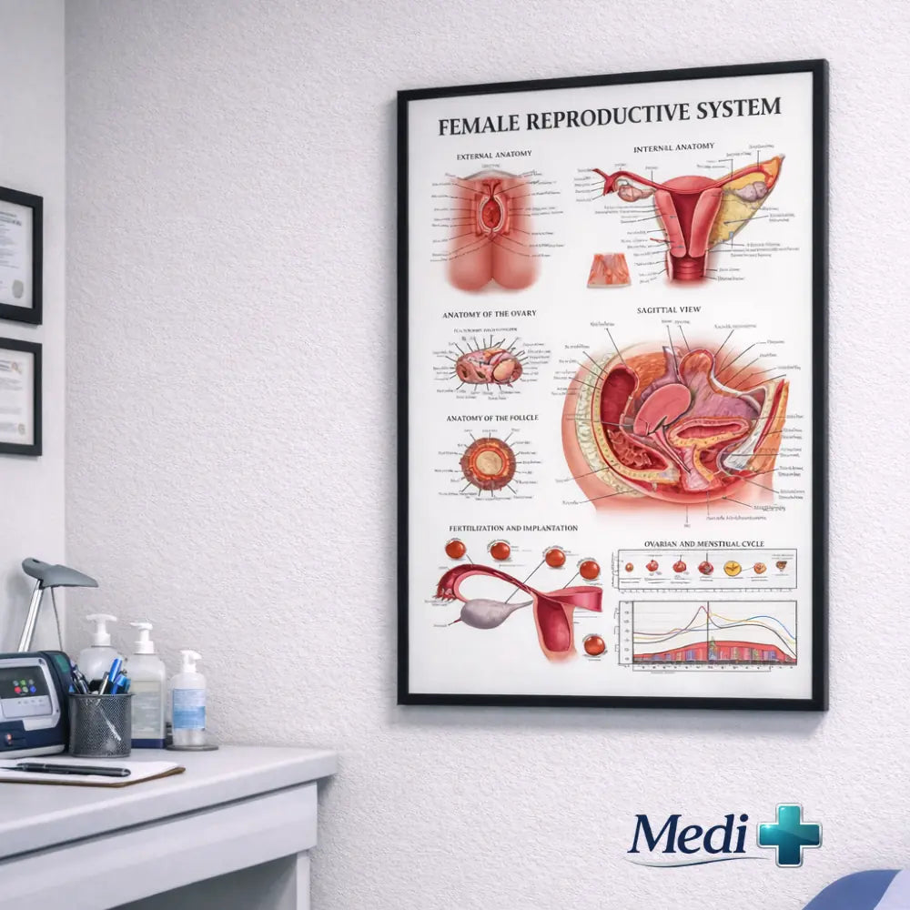 female reproductive system poster