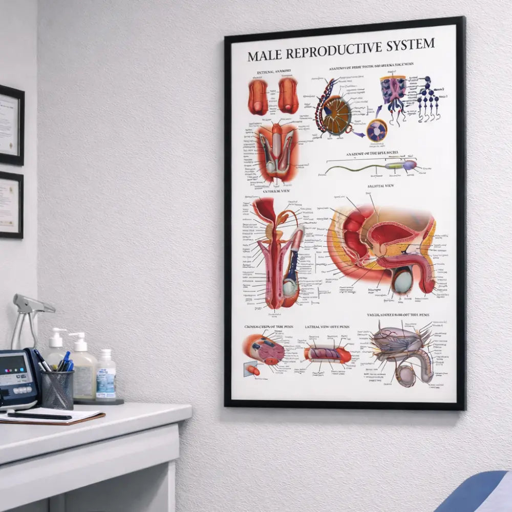 male reproductive system poster