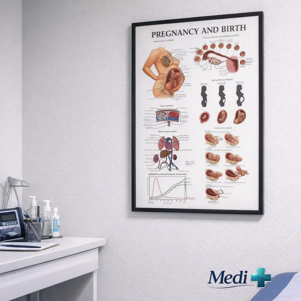 pregnancy and birth anatomy poster